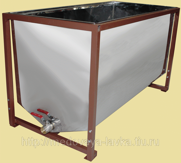 Стол нержавеющий для распечатки и хранения подготовленных для качки мёда рамок,на 24 рамки