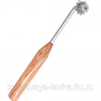 Каток для наващивания рамок со шпорой с деревянной круглой ручкой